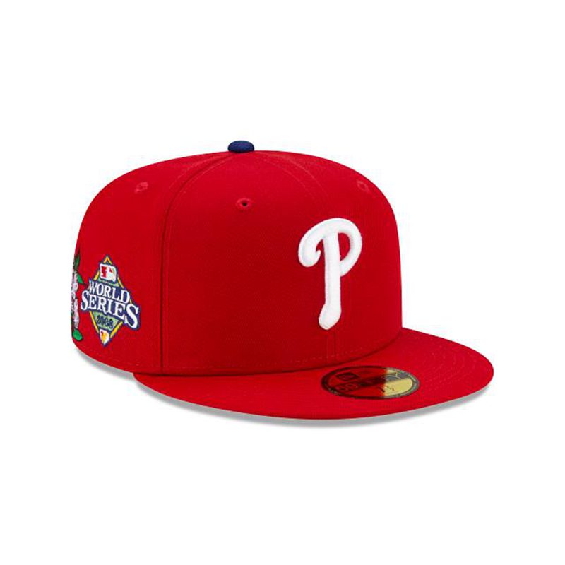 MLB Philadelphia Phillies State Flower 59Fifty Fitted (PYE2244) - Red New Era Caps